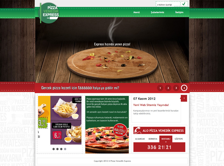 XYZ işler Pizza Venedik Express Website